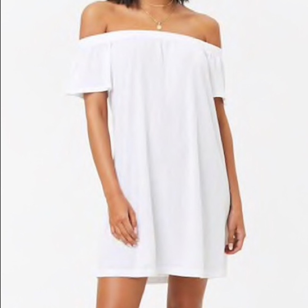 SOLD FOREVER 21 Off-Shoulder T-Shirt Dress - Picture 1 of 5